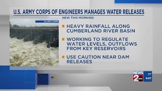 US Corps of Engineers managing water releases