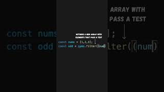 How to use the filter() method in JavaScript ES6!