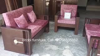 2+2+1 = 5 seater wooden sofa | ২+২+১ = ৫ সিটের কাঠের সোফা