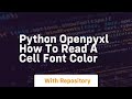 Python openpyxl how to read a cell font color
