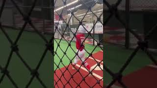 Cage Work..BP..Hittrax!⚾️💣 #baseball #neverquitmindset #workhard #9U #hittrax