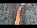 drone footage shows the lava flow at the kilauea volcano hawaii