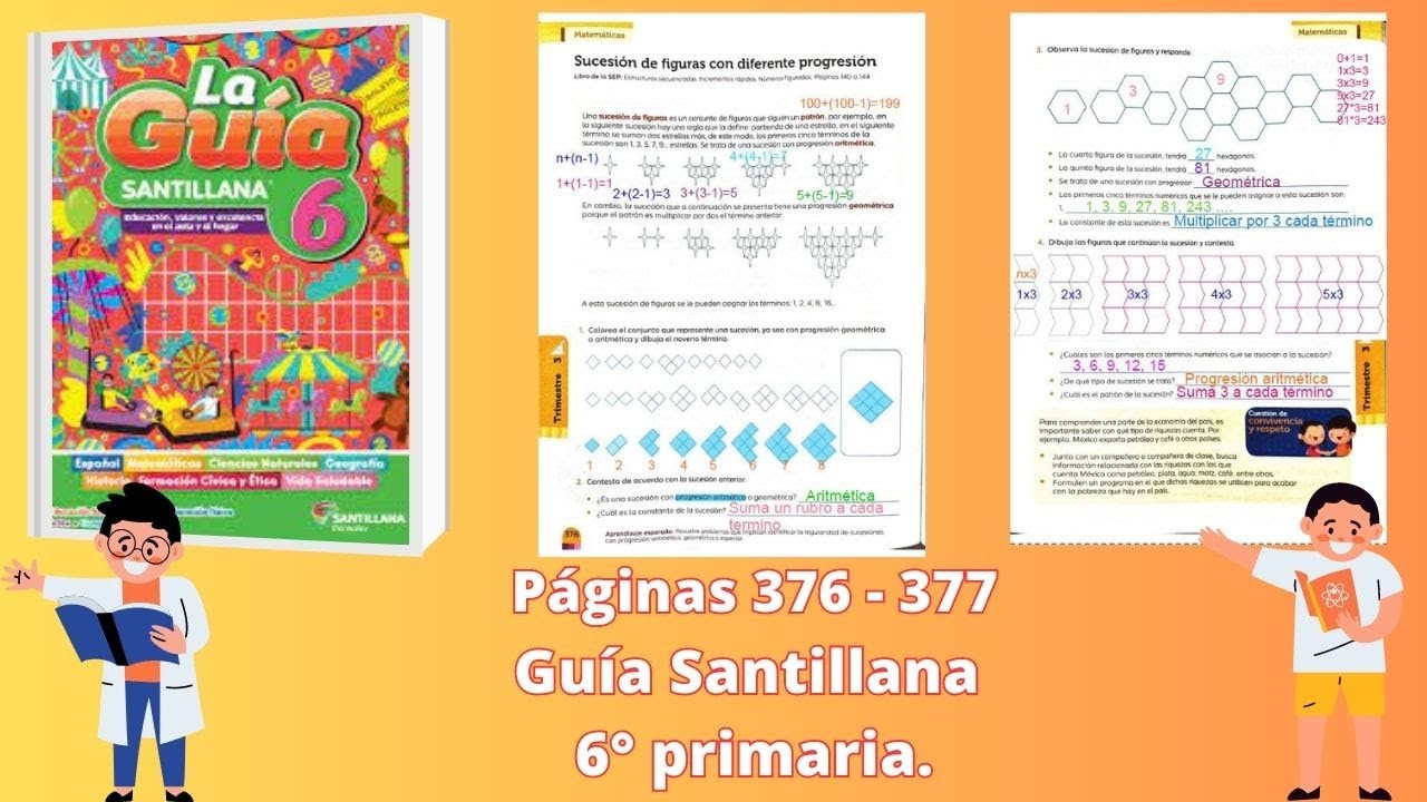 Guía Santillana Sexto Grado Matemáticas Páginas 376 - 377 - YouTube