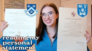 dual BA application essay tips + reading my accepted personal statement! | tcd and columbia
