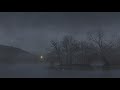 moody stormy night on a winter lake thunder u0026 rain sounds ambience relax study sleep