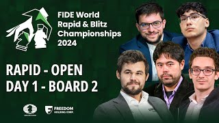 RAPID - Day 1 | Board 2 Open | FIDE World Rapid \u0026 Blitz 2024