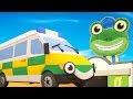 Ambulance Truck Visits Gecko! Gecko's Garage | Animal Sounds - Kids Learning | Emergency Trucks