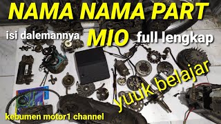 NAMA NAMA PART MOTOR MATIC KOMPLIT FULL lengkap