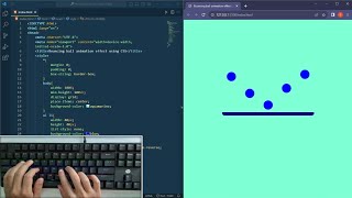 ASMR Programming - bouncing ball animation using CSS [no talking]