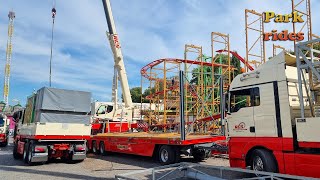 Opbouw - Kirmesaufbau Cranger Kirmes Herne Rundgang - Rondwandeling 30-7-22