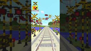 Railway level Railroad crossing trains Minecraft【 踏切 電車 アニメ】マイクラ ふみきり   110-1