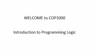 COP1000 intro