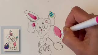 How to draw Easter Bunnies-1