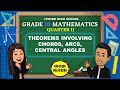 THEOREMS INVOLVING CHORDS, ARCS, CENTRAL ANGLES || GRADE 10 MATHEMATICS Q2