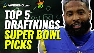 DraftKings NFL DFS Top-5 Picks 2022 Super Bowl Showdown Lineups | Daily Fantasy Fantasy Football