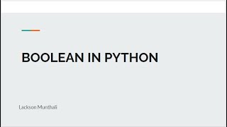6. Boolean in Python: How to use Boolean in Python