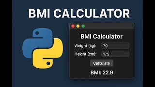 Python BMI Calculator Tutorial | Beginner Friendly Project | Day 2