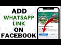 How to Add WhatsApp Link on Facebook Profile (2023)