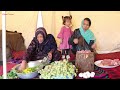 nomadic lifestyle in afghanistan shepherd mother cooking traditional food in the village