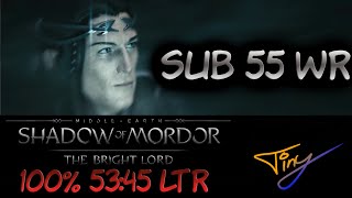 Shadow of Mordor Bright Lord100% Speedrun former WR 56:53 RT