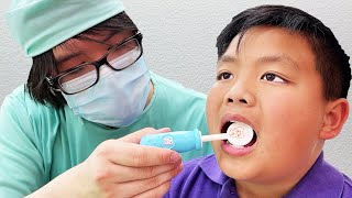 Alex Pretend Play Going to the Dentist for his Teeth Checkup | Kid Learns How to