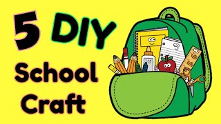 5 EASY CRAFT IDEAS | School Craft Idea | DIY Craft/ School hacks/ Origami craft/paper craft idea