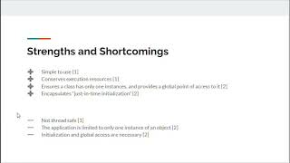 CS 364-Singleton Design Pattern
