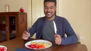 Healthy Breakfast @ Bangalore - Mushroom Omelet - Dr Manoj Johnson