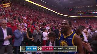 Kevin Durant Injured in game 5. Warriors at Raptors - 2019 NBA Finals
