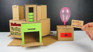 Crafts with Cardboard - How to make a Balloon Vending Machine out of Cardboard at Home