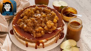 DELICIOUS No Bake Cheesecake with Caramelized Apples and a Twist!