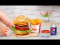 🍔 🍟 Awesome Miniature Burger King Recipe | Tiny Grilled Chicken Sandwich