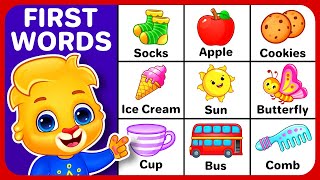 Baby's First Words | Baby Learning Videos | Flash Cards To Learn First Words For Babies & Toddlers