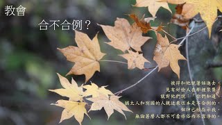 靈修:教會-合不合例? 20250122