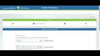 Registering with Comreg and Adding SenderIDs