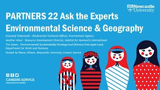 Geography & Environmental Sciences: PARTNERS Academic Summer School 2022 Ask the Experts