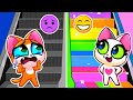 😺Baby Cat Take The Escalator🛒Safety Rules in Supernartet for Kids🌟Toddler Cartoon by Purr-Purr