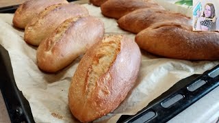 Turkish baguettes. Crunchy on the surface, soft on the inside.