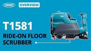 T1581 Ride-On Mid-Size Floor Scrubber Overview | Battery Powered Cleaning Machine | Tennant Company