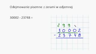 Odejmowanie pisemne z zerami w odjemnej (2)