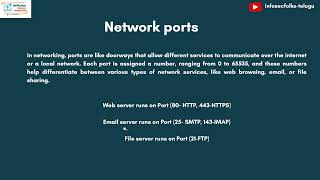 Network Ports \u0026 Protocols Simplified: How They Work Together In Telugu