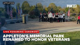 Appleton's Memorial Park being renamed to honor veterans