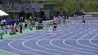 20220416佐世保地区春季記録会　高校男子110mH決勝　鴨川優人選手