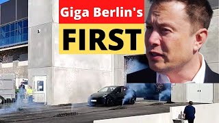 BREAKING! First Owner of Giga Berlin Model Y Drives Outside Tesla Gigafactory
