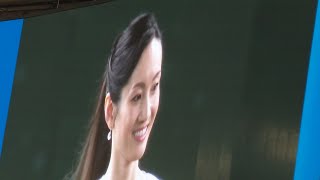 荒川静香のイナバウアー始球式！野球日本代表2023.11.17