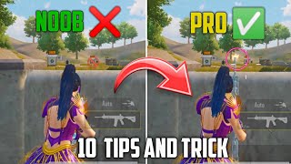 TOP 10 BEST Tips & Trick in BGMI / PUBG MOBILE | EVERYONE SHOULD WATCH ✔️ | NOOB🐼 TO PRO🦁