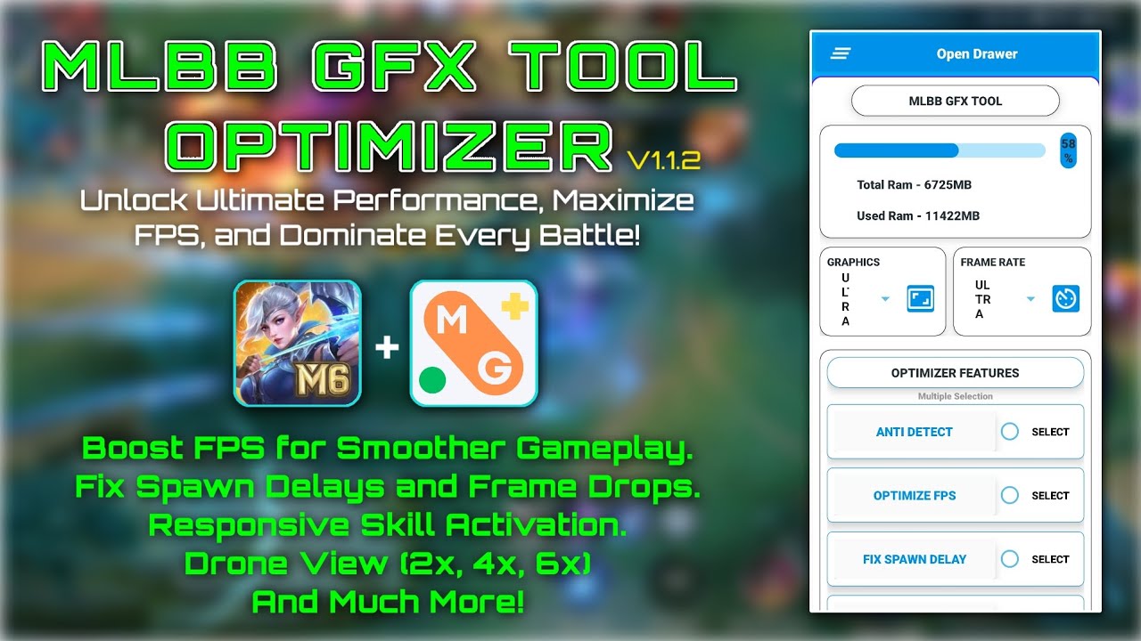 Mlbb Gfx Tool V1 1 2 Fix Lag Boost Fps Unlock Drone View And
