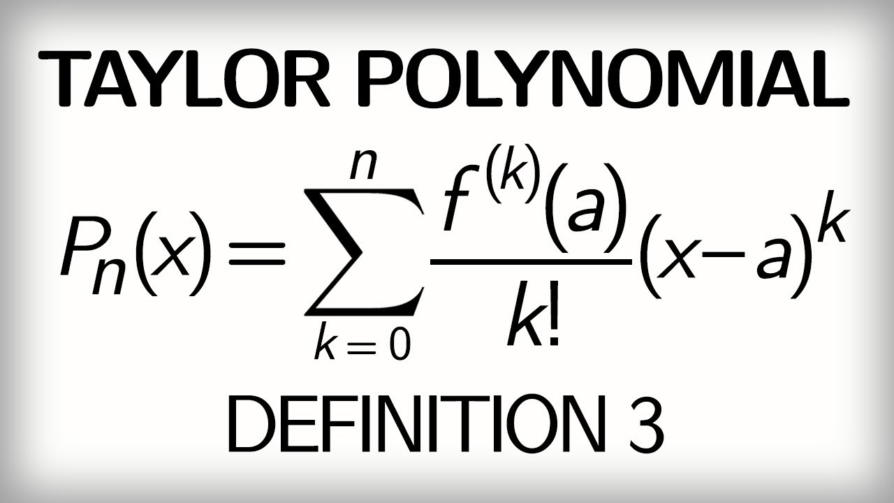 14.5 Taylor Polynomials (3) - The Formula - YouTube