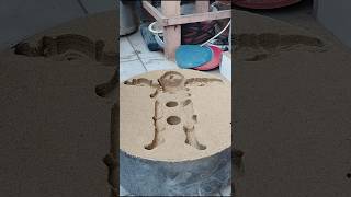 #satisfying #cementart #craft #experiment فن من صهر المعادن صب فن وصناعات واختراعات