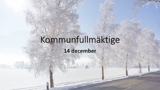 Kommunfullmäktige den 14 december 2022